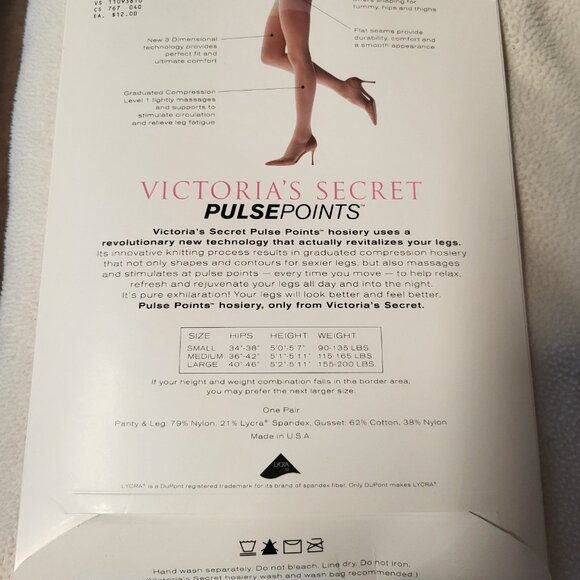 Victoria's Secret Pulse Points control top pantyhose - Picture 2 of 3
